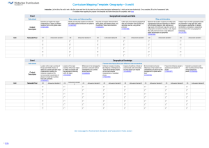 Curriculum Mapping Template: Geography * 5 and 6