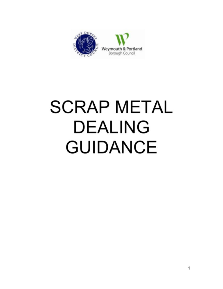 scrap metal dealers guidance notes (pdf, 89kb)