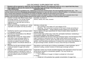 GAS EXCHANGE SUPPLEMENTARY NOTES