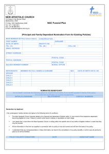 NAC Family Nomination Form Blue Template
