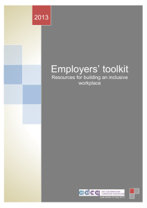 Employers* toolkit - Anti-Discrimination Commission Queensland