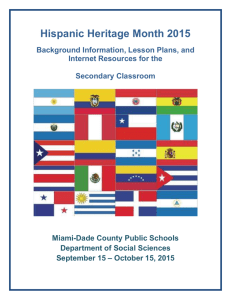 Hispanic Heritage Month 2015 - Department of Social Sciences