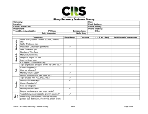Slurry Survey - CRS Reprocessing