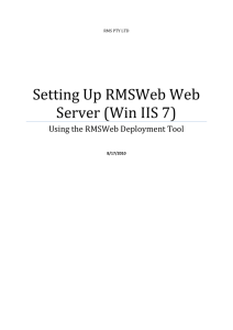 Setting Up RMSWeb Web Server (Win IIS 7)