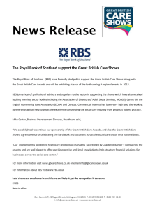 The Royal Bank of Scotland support the Great British Care Shows