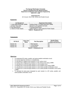 Experiment # 1 - School of Engineering and Applied Science