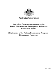 Australian Government Response - Department of Education and