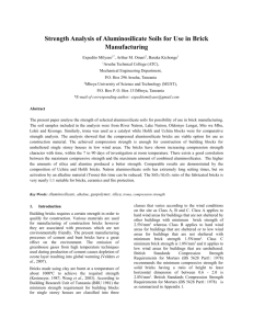 Strength Analysis of Aluminosilicate Soils for Use in Brick