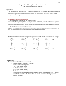 Practice Computational Mastery Exam