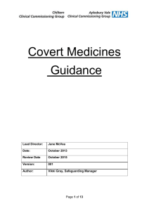 Covert Medicine - Buckinghamshire County Council