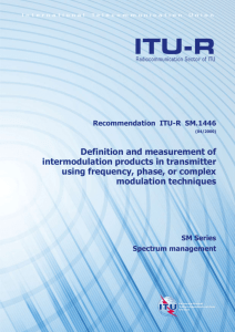 SM.1446 - Definition and measurement of intermodulation