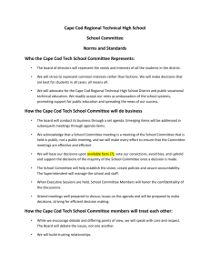 School Committee Norms and Standards