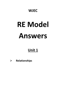 Y10 Model Answers – Relationships