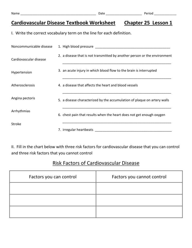 Cardiovascular_textbook_worksheet Within The Cardiovascular System Worksheet
