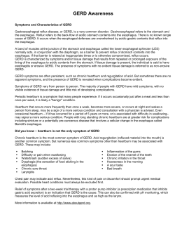 Chief complaint of gerd image