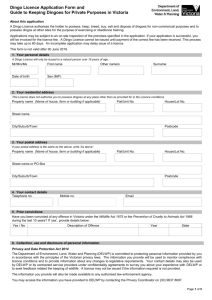 Dingo Application form - Department of Environment, Land, Water