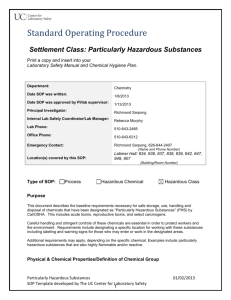 Particularly Hazardous Substances SOP