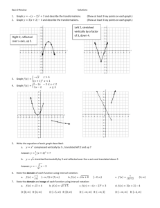 Calculus Chapter 2 Quiz Review Solutions