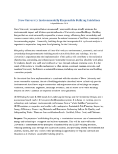Drew University Environmentally Responsible Building Guidelines