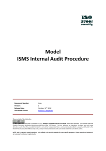 ISMS internal audit procedure v3