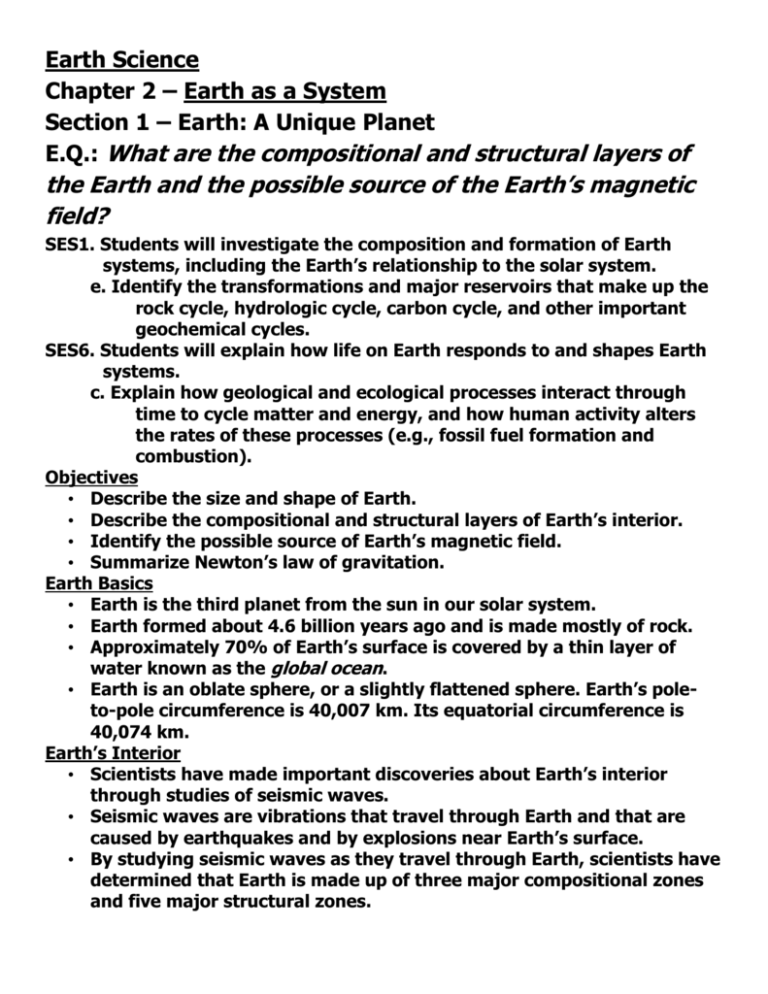 essay about earth and science