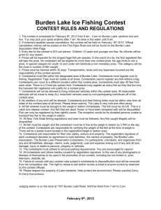 2013 Burden Lake Ice Fishing Contest RULES