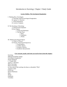 Chapter 1 Study Guide and Lecture Outline