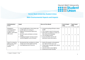 to view our Environmental Aspects and Impacts Report - Heriot