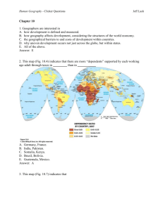 Human Geography - Clicker QuestionsJeff Lash Chapter 10 1