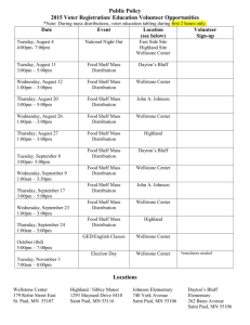 Voter Education Opportunities - Calendar 2015