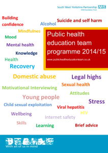 Behaviour Change - South West Yorkshire Partnership NHS