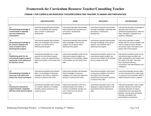 Framework Curriculum Resource Teacher