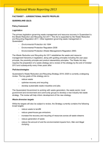 FS-Jurisdictional waste profiles Qld