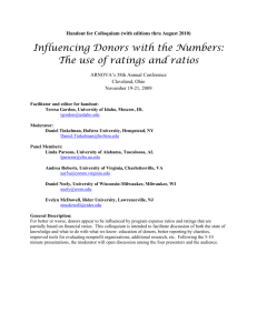 Influencing Donors with the Numbers (in