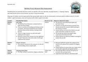 Risk Assessment - Bentley Priory Museum