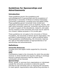 Sponsorships - University of Illinois at Urbana