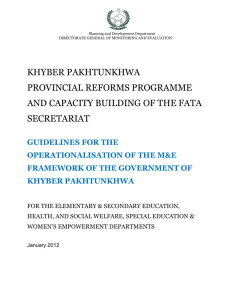 M&E Guidelines GoKP - Directorate General of Monitoring and