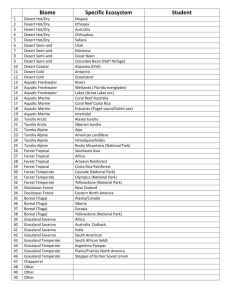 Biome Specific Ecosystem Student