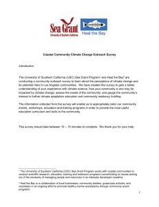 Coastal Community Climate Change Outreach Survey