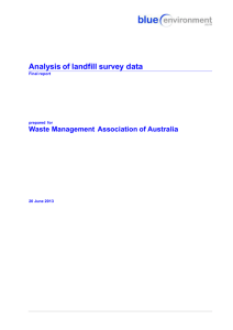 Analysis of landfill survey data