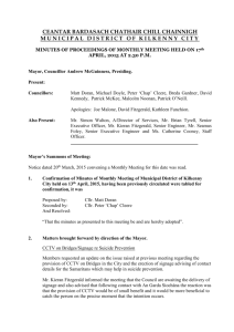 Minutes of April Meeting of Municipal District of Kilkenny City