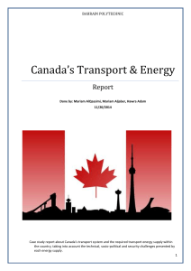 Transport energy infrastructure requirements in Canada