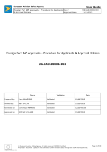 Foreign Part 145 approvals - EASA