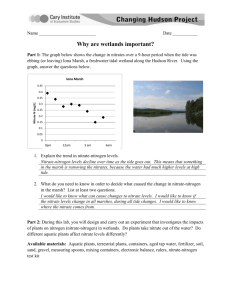 Nitrates Answer Key - Cary Institute of Ecosystem Studies