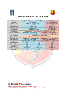 abarth technical specifications - Fiat Group Automobiles Ireland