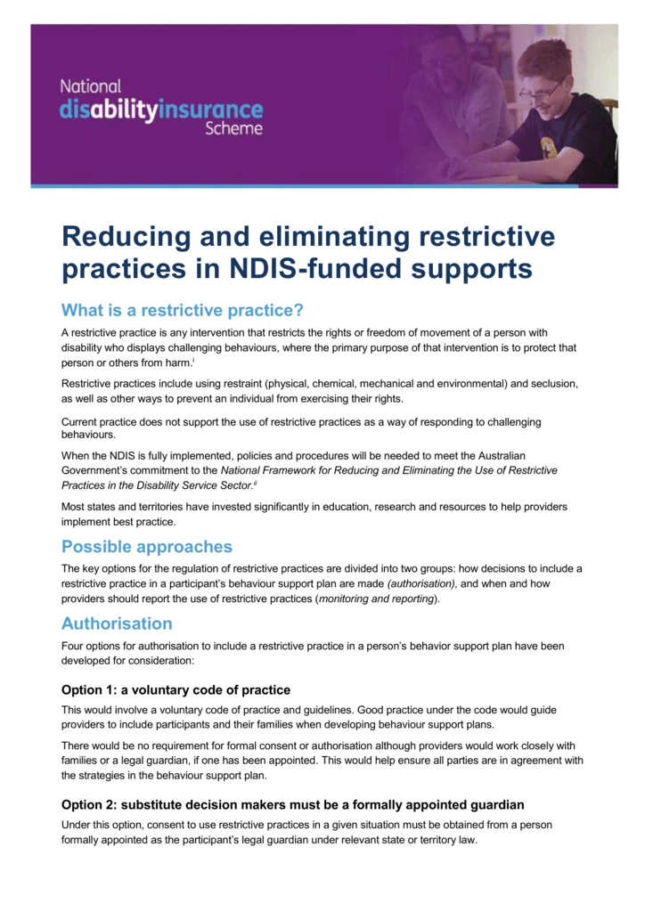 Ndis Restrictive Practices And Behaviour Support Rules