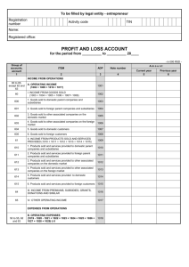 profit and loss account