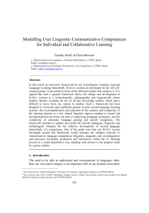 Modelling User Linguistic Competences for Individual and