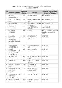 Approved List of Australian Meat FBOs for Export to