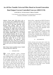 An All Pass Tunable Universal Filter Based on Second Generation